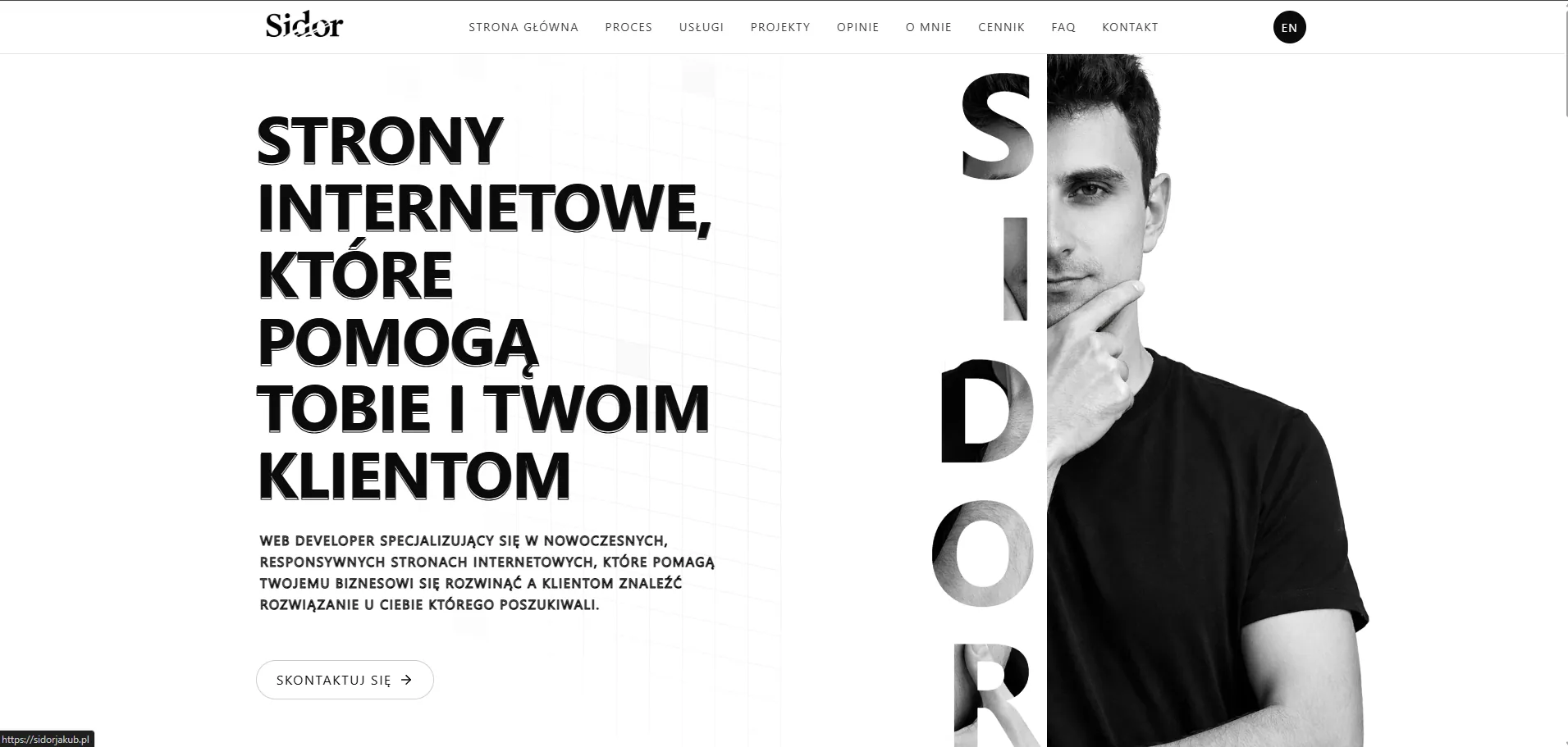 Sidor — strona stworzona przez Jakuba Sidora