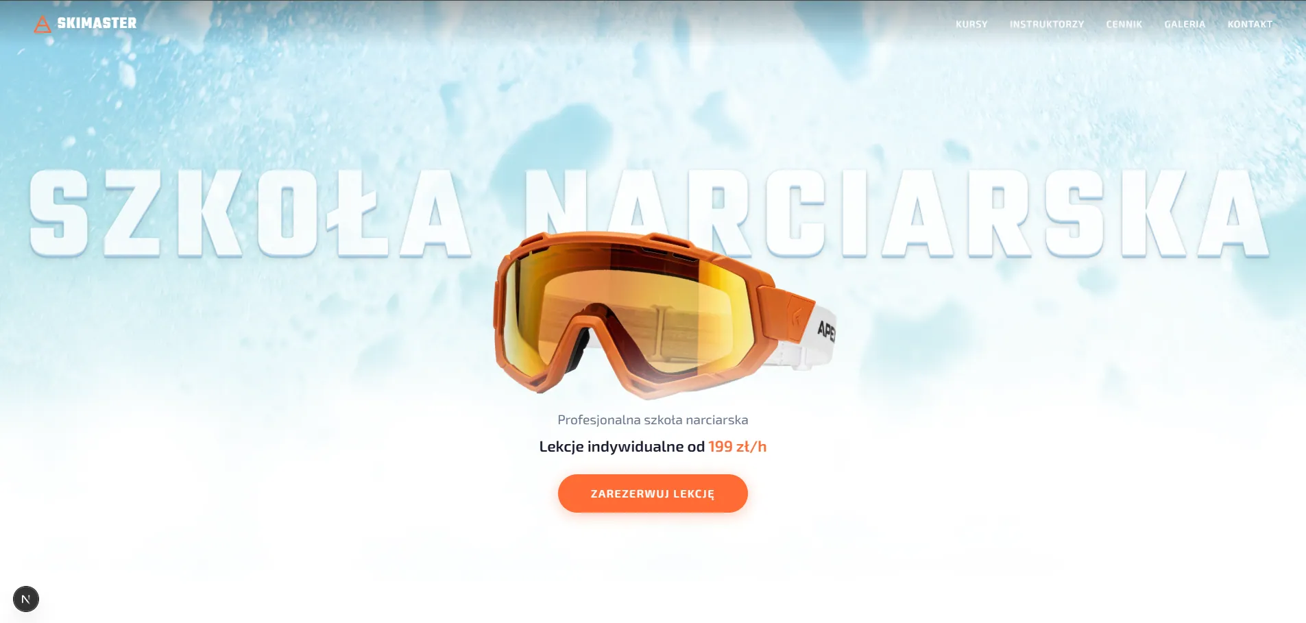 SkiMaster — strona stworzona przez Jakuba Sidora