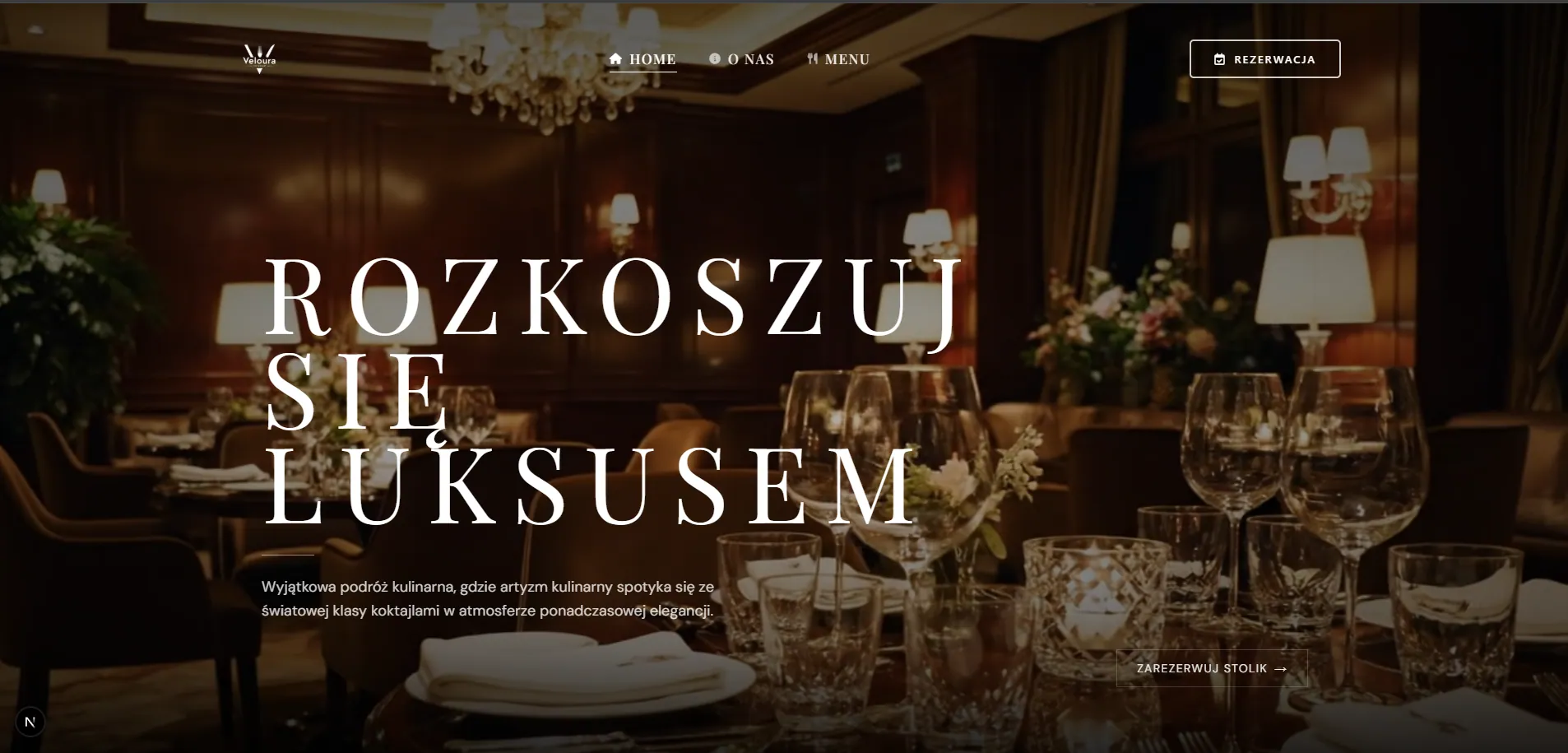 Veloura — strona stworzona przez Jakuba Sidora